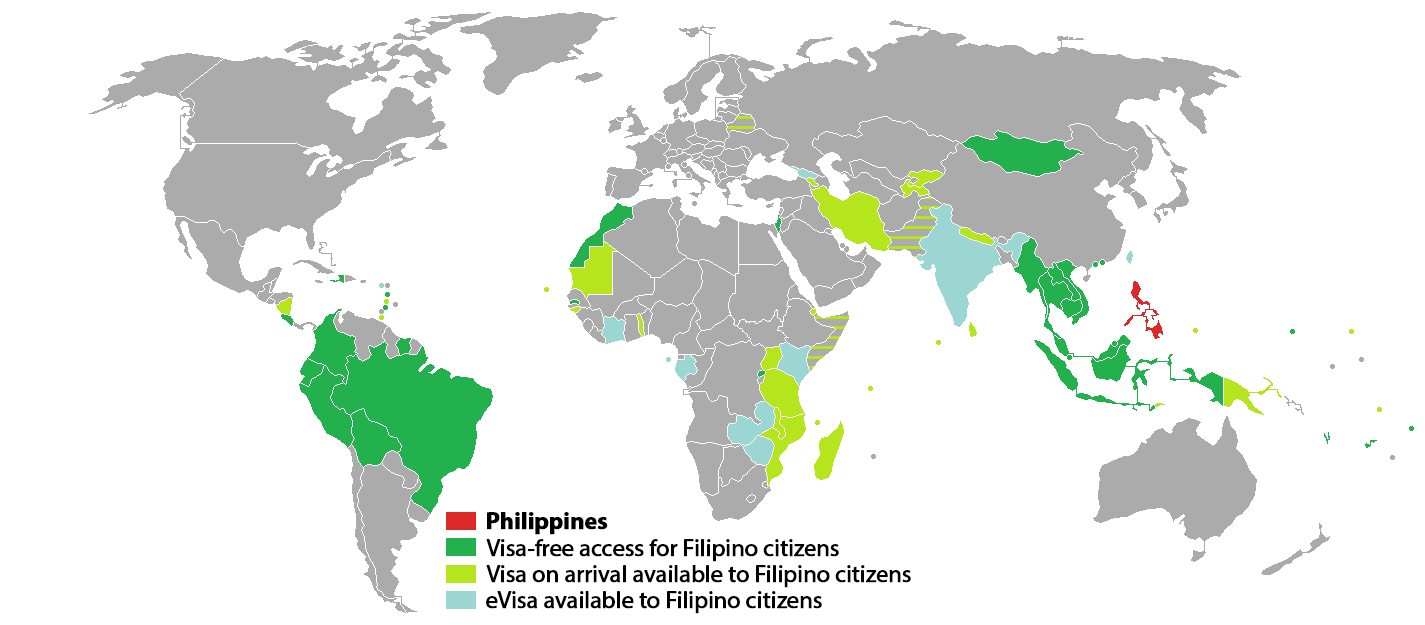 菲律宾护照免签国家和地区