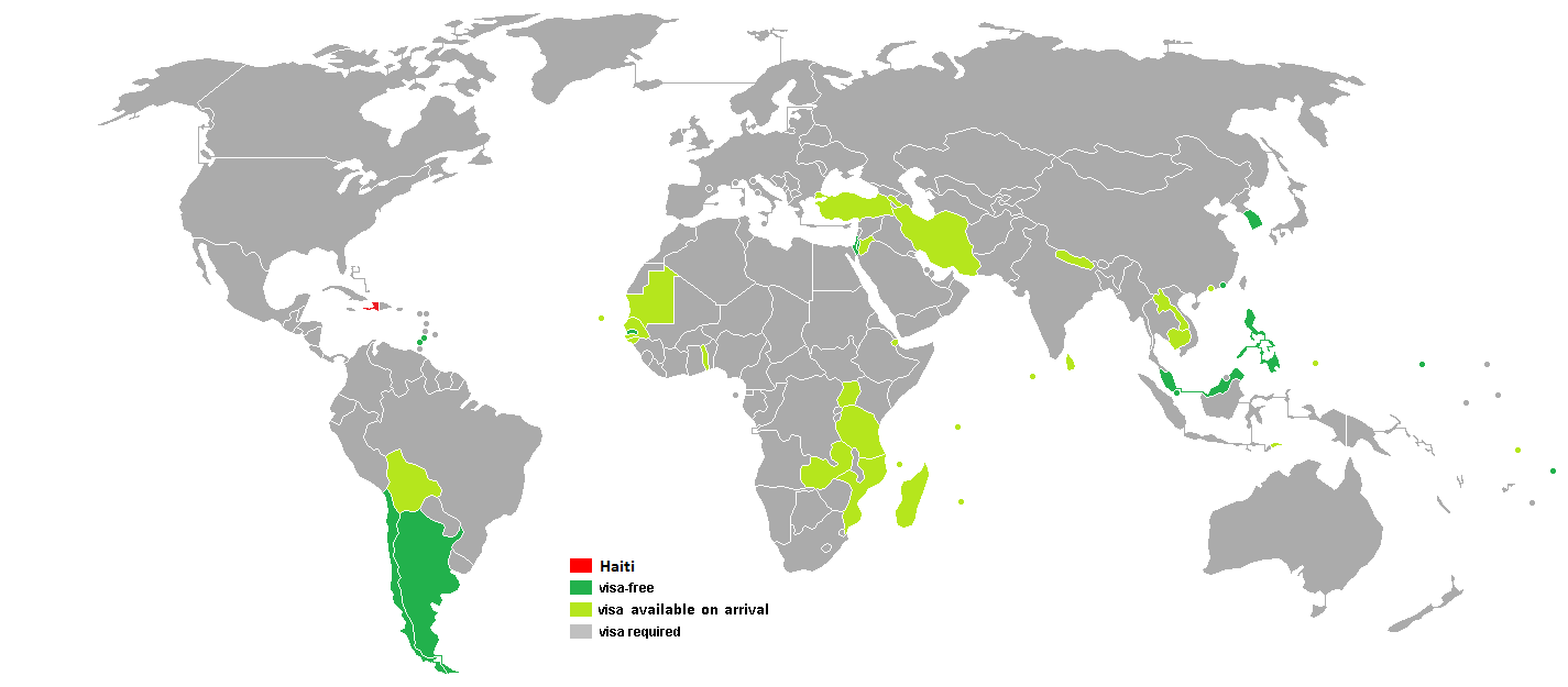 海地护照免签国家和地区