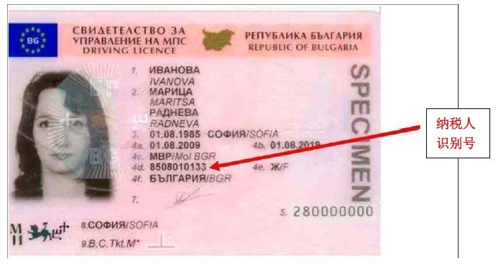 保加利亚税收居民身份认定规则和纳税人识别号编码规则
