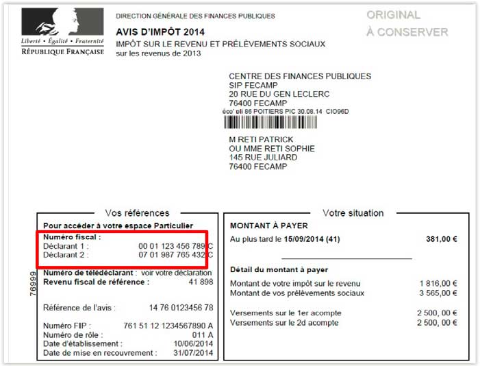 法国税收居民身份认定规则和纳税人识别号编码规则