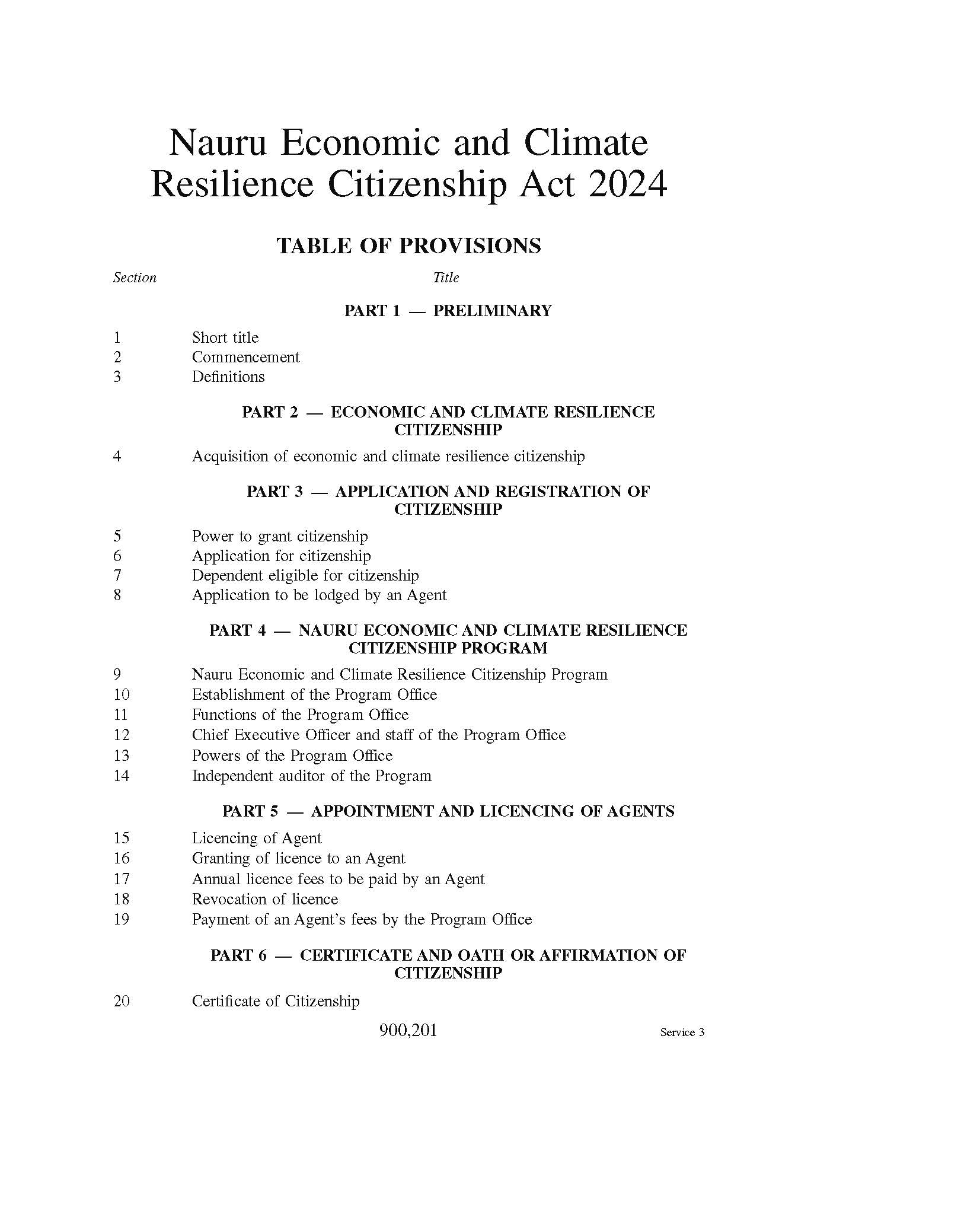 瑙鲁2024年经济和气候韧性公民法案英文