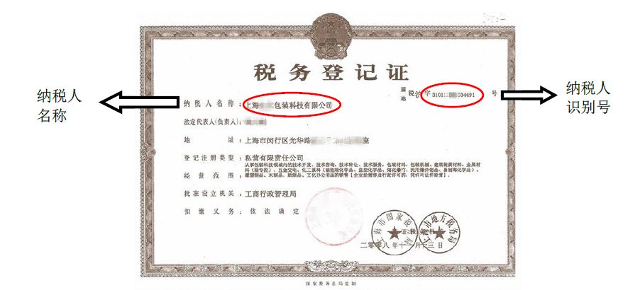 中国税收居民身份认定规则,中国纳税人识别号编码规则