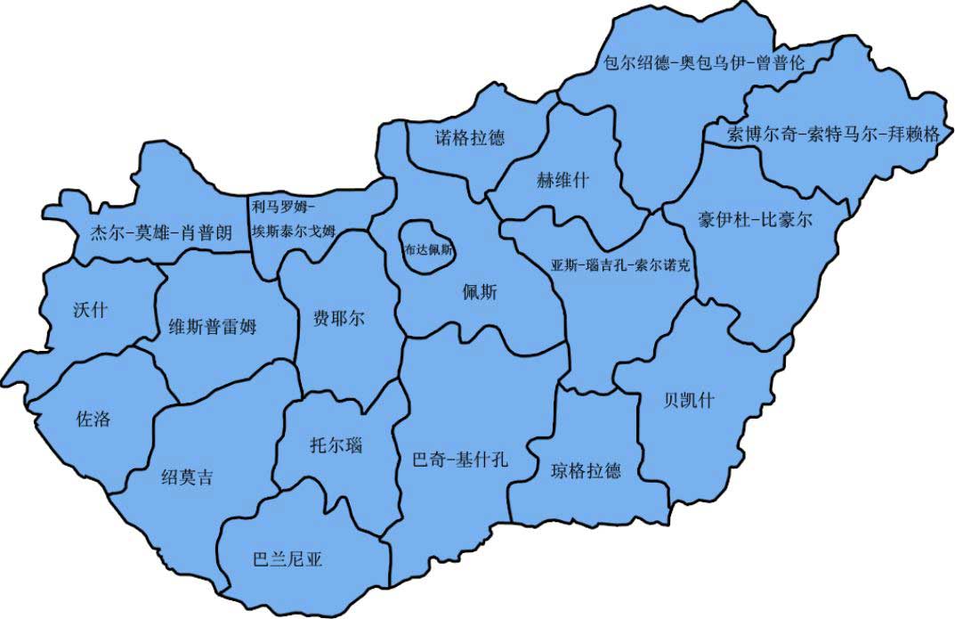 匈牙利地图